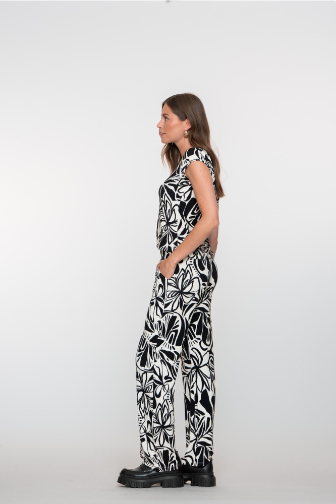 KATE T SHIRT MET RONDE HALS EN PRINT 52446 60 000999 BLACK/OFF-WHITE